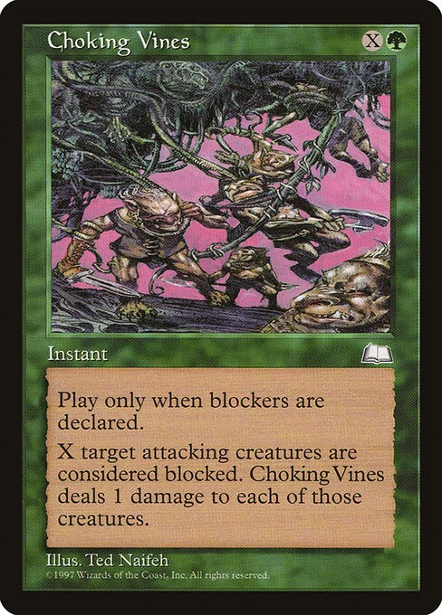 Choking Vines, carta Magic di tipo Instant illustrata da Ted Naifeh