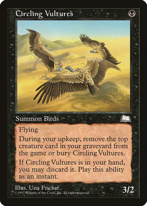 Circling Vultures, carta Magic di tipo Creature — Bird illustrata da Una Fricker