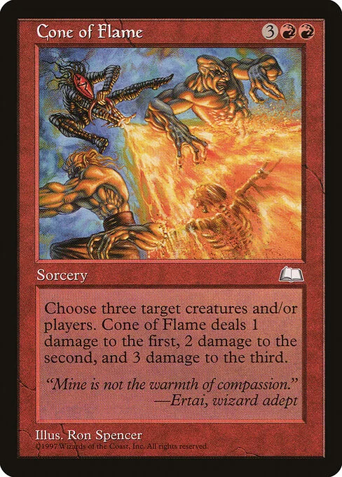 Cone of Flame, carta Magic di tipo Sorcery illustrata da Ron Spencer