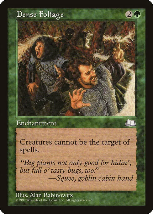 Dense Foliage, carta Magic di tipo Enchantment illustrata da Alan Rabinowitz