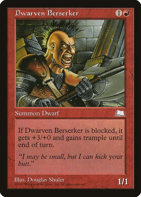 Dwarven Berserker, carta Magic di tipo Creature — Dwarf Berserker illustrata da Douglas Shuler