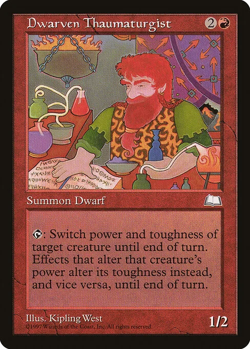 Dwarven Thaumaturgist, carta Magic di tipo Creature — Dwarf Shaman illustrata da Kipling West