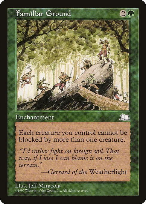Familiar Ground, carta Magic di tipo Enchantment illustrata da Jeff Miracola