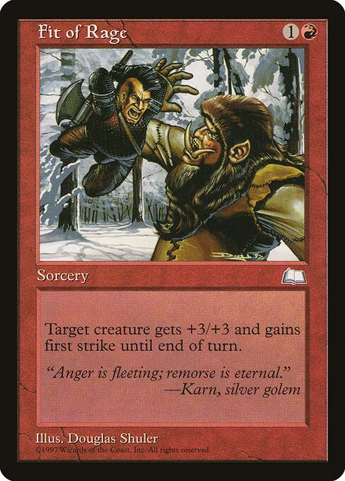 Fit of Rage, carta Magic di tipo Sorcery illustrata da Douglas Shuler