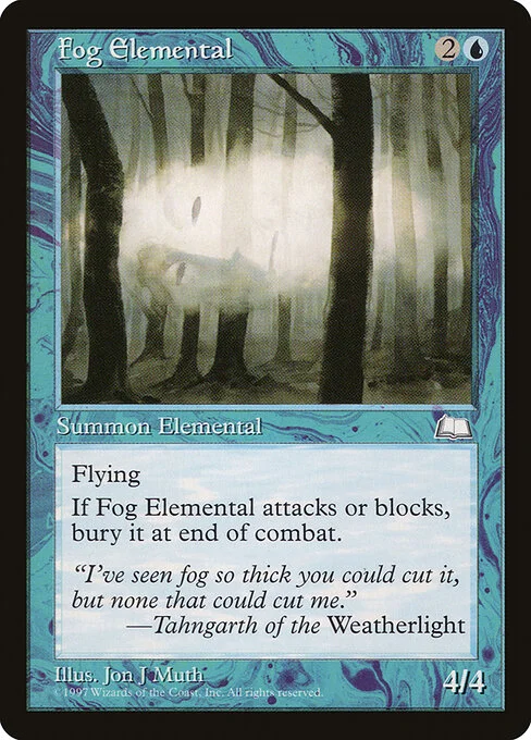 Fog Elemental, carta Magic di tipo Creature — Elemental illustrata da Jon J Muth