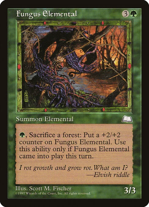 Fungus Elemental, carta Magic di tipo Creature — Fungus Elemental illustrata da Scott M. Fischer