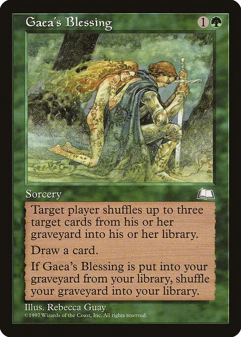 Gaea's Blessing, carta Magic di tipo Sorcery illustrata da Rebecca Guay