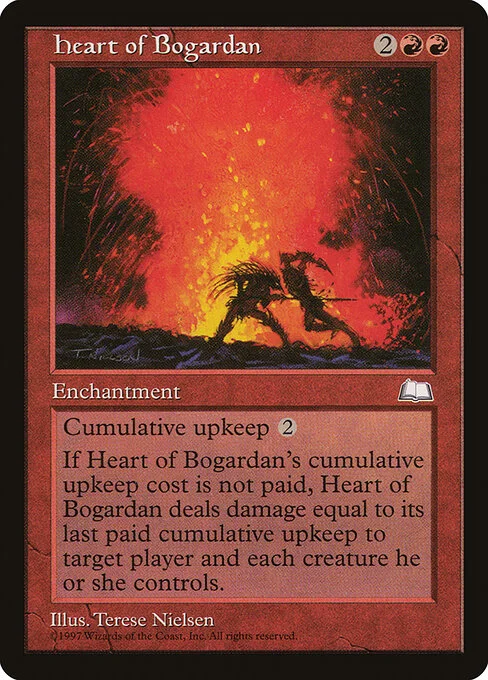 Heart of Bogardan, carta Magic di tipo Enchantment illustrata da Terese Nielsen