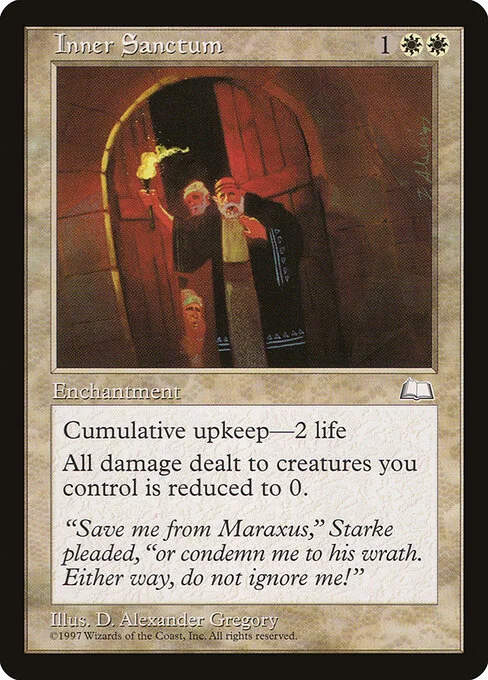 Inner Sanctum, carta Magic di tipo Enchantment illustrata da D. Alexander Gregory