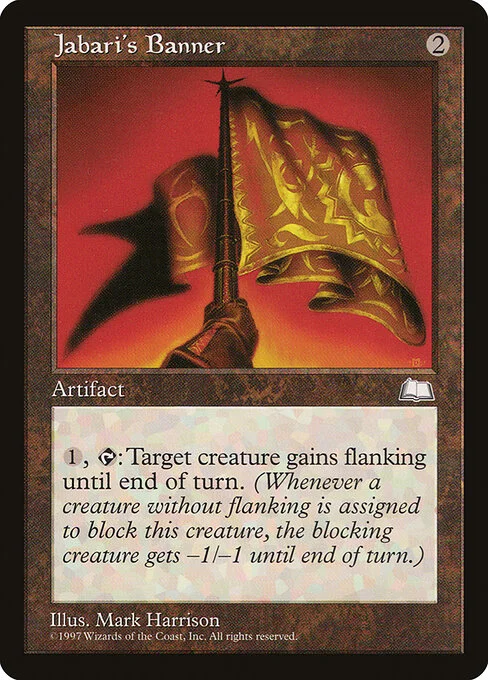 Jabari's Banner, carta Magic di tipo Artifact illustrata da Mark Harrison