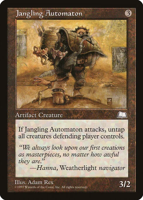 Jangling Automaton, carta Magic di tipo Artifact Creature — Construct illustrata da Adam Rex