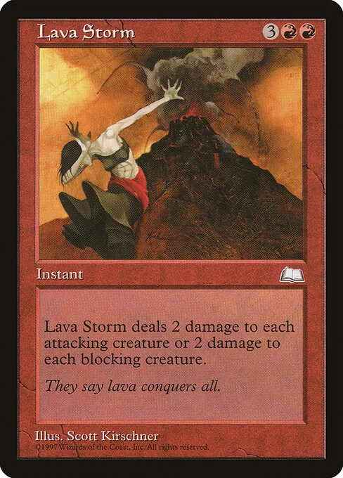 Lava Storm, carta Magic di tipo Instant illustrata da Scott Kirschner