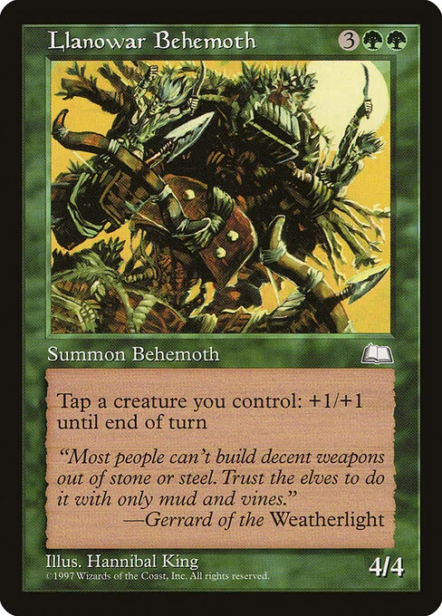 Llanowar Behemoth, carta Magic di tipo Creature — Elemental illustrata da Hannibal King