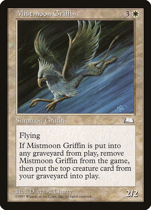 Mistmoon Griffin, carta Magic di tipo Creature — Griffin illustrata da David A. Cherry