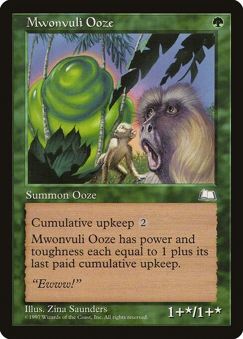 Mwonvuli Ooze, carta Magic di tipo Creature — Ooze illustrata da Zina Saunders