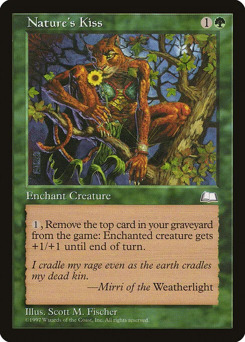 Nature's Kiss, carta Magic di tipo Enchantment — Aura illustrata da Scott M. Fischer