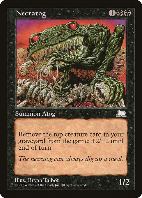 Necratog, carta Magic di tipo Creature — Atog illustrata da Bryan Talbot