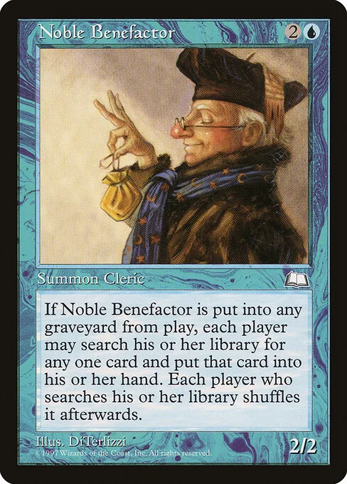 Noble Benefactor, carta Magic di tipo Creature — Human Cleric illustrata da DiTerlizzi