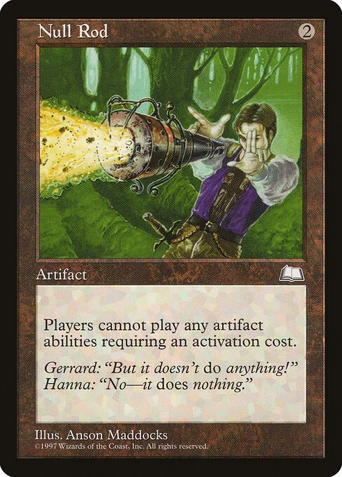 Null Rod, carta Magic di tipo Artifact illustrata da Anson Maddocks