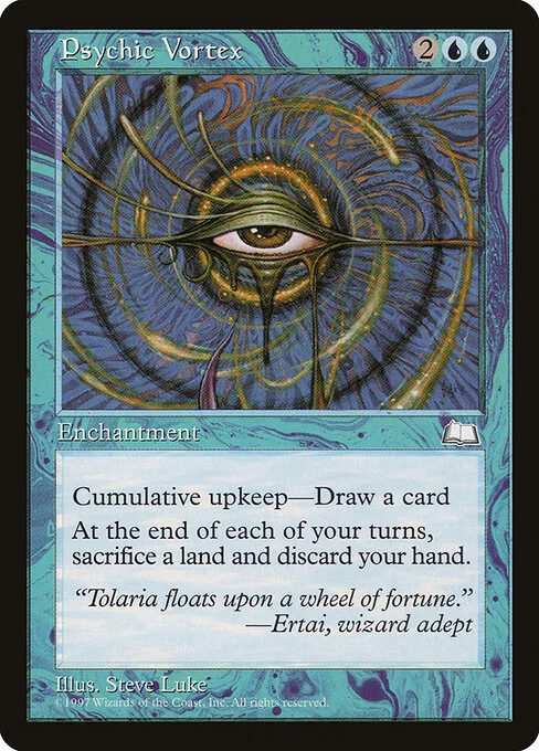 Psychic Vortex, carta Magic di tipo Enchantment illustrata da Steve Luke