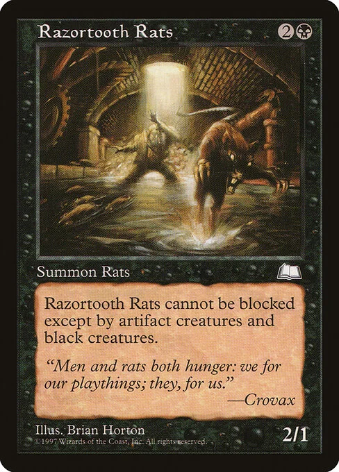 Razortooth Rats, carta Magic di tipo Creature — Rat illustrata da Brian Horton