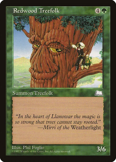 Redwood Treefolk, carta Magic di tipo Creature — Treefolk illustrata da Phil Foglio