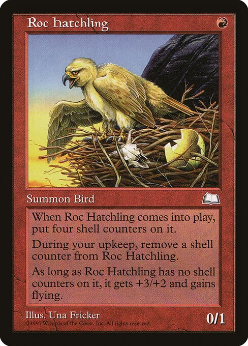 Roc Hatchling, carta Magic di tipo Creature — Bird illustrata da Una Fricker
