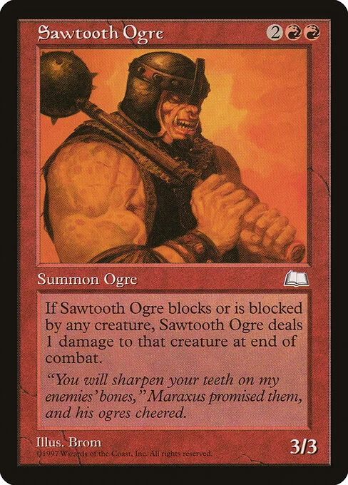 Sawtooth Ogre, carta Magic di tipo Creature — Ogre illustrata da Brom