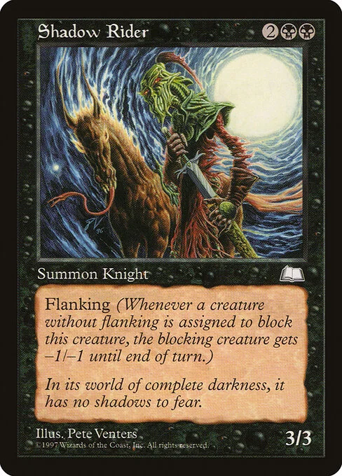 Shadow Rider, carta Magic di tipo Creature — Knight illustrata da Pete Venters