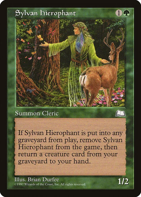 Sylvan Hierophant, carta Magic di tipo Creature — Human Cleric illustrata da Brian Durfee