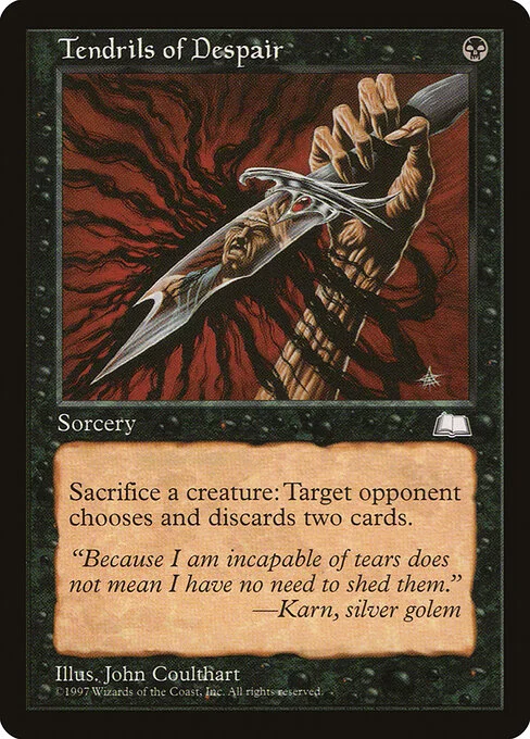 Tendrils of Despair, carta Magic di tipo Sorcery illustrata da John Coulthart
