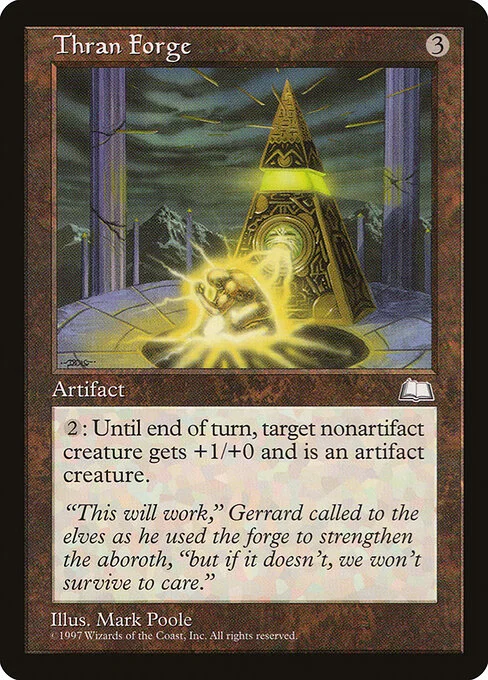 Thran Forge, carta Magic di tipo Artifact illustrata da Mark Poole