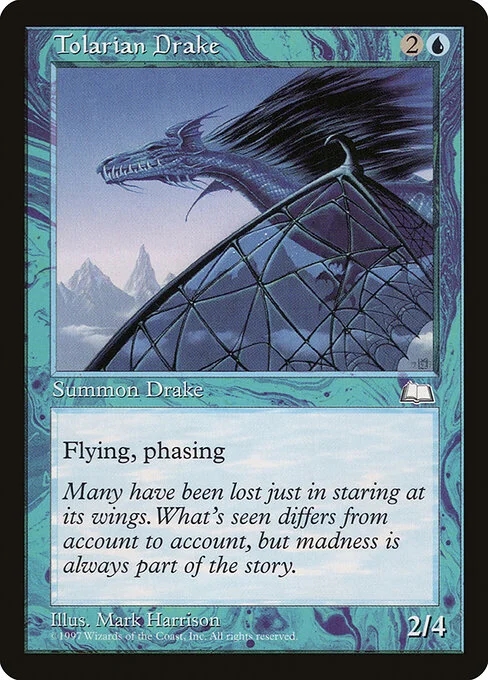 Tolarian Drake, carta Magic di tipo Creature — Drake illustrata da Mark Harrison
