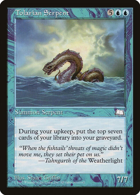 Tolarian Serpent, carta Magic di tipo Creature — Serpent illustrata da Stuart Griffin