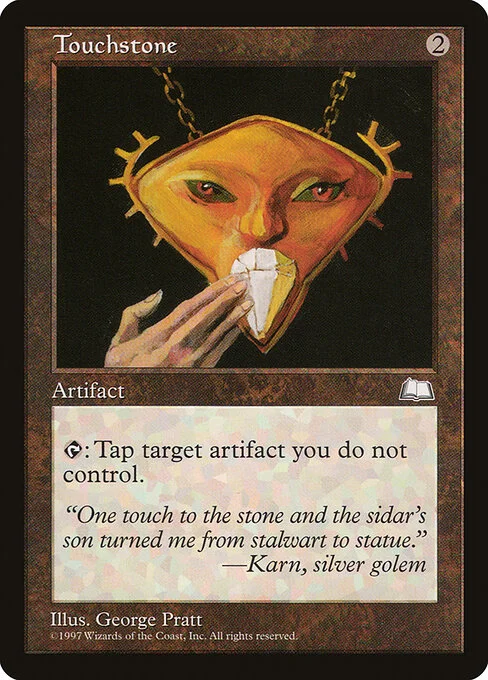 Touchstone, carta Magic di tipo Artifact illustrata da George Pratt