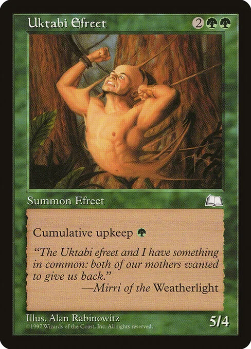 Uktabi Efreet, carta Magic di tipo Creature — Efreet illustrata da Alan Rabinowitz