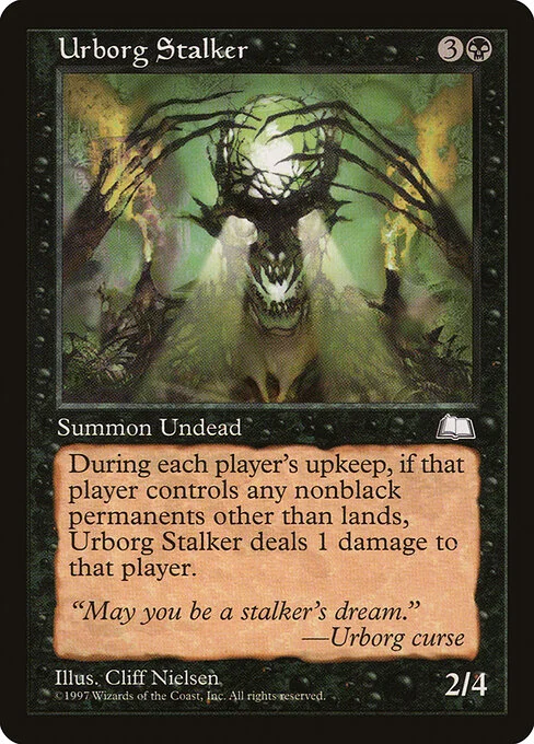 Urborg Stalker, carta Magic di tipo Creature — Horror illustrata da Cliff Nielsen