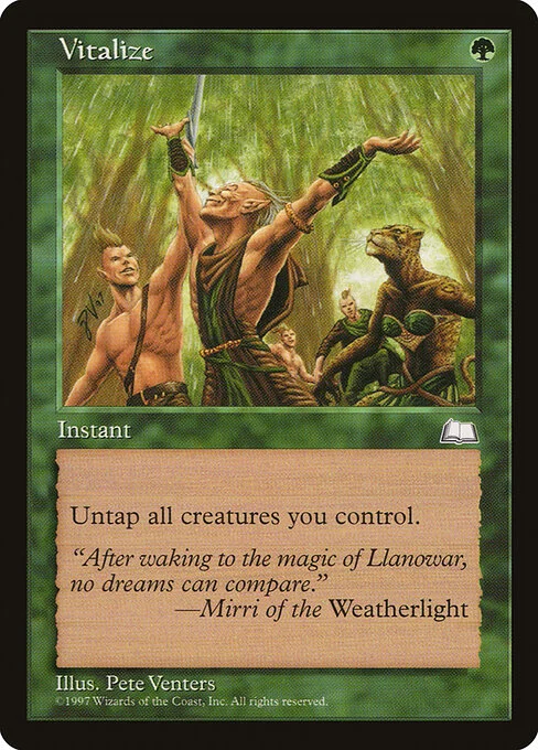 Vitalize, carta Magic di tipo Instant illustrata da Pete Venters
