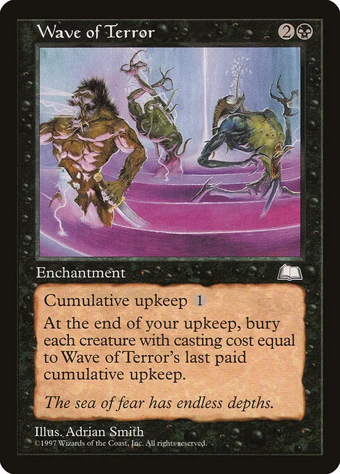 Wave of Terror, carta Magic di tipo Enchantment illustrata da Adrian Smith