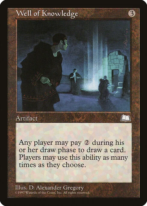 Well of Knowledge, carta Magic di tipo Artifact illustrata da D. Alexander Gregory