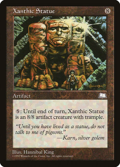 Xanthic Statue, carta Magic di tipo Artifact illustrata da Hannibal King