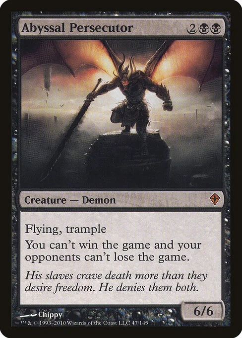 Abyssal Persecutor, carta Magic di tipo Creature — Demon illustrata da Chippy
