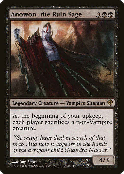 Anowon, the Ruin Sage, carta Magic di tipo Legendary Creature — Vampire Shaman illustrata da Dan Murayama Scott