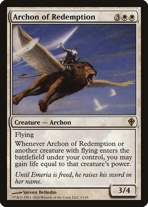 Archon of Redemption, carta Magic di tipo Creature — Archon illustrata da Steven Belledin