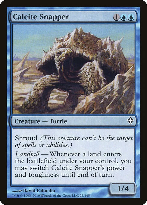Calcite Snapper, carta Magic di tipo Creature — Turtle illustrata da David Palumbo