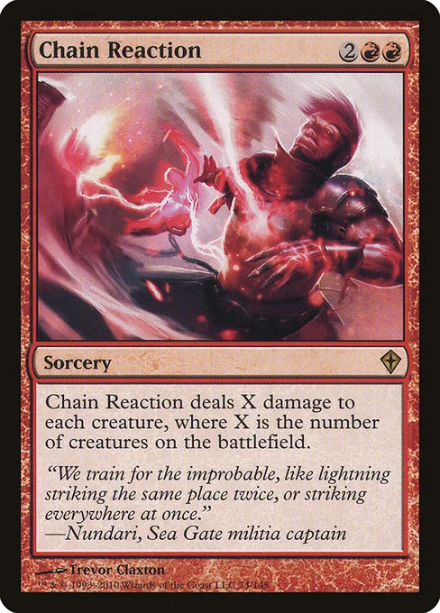 Chain Reaction, carta Magic di tipo Sorcery illustrata da Trevor Claxton