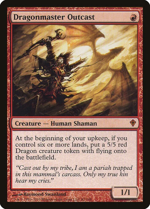 Dragonmaster Outcast, carta Magic di tipo Creature — Human Shaman illustrata da Raymond Swanland
