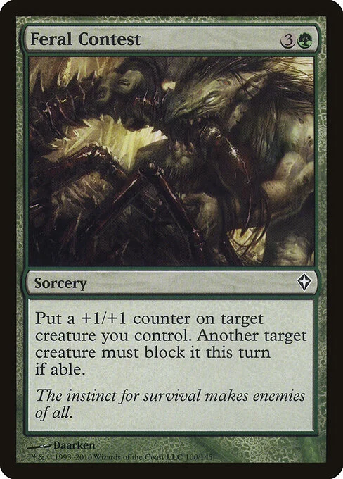 Feral Contest, carta Magic di tipo Sorcery illustrata da Daarken