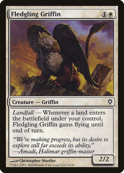 Fledgling Griffin, carta Magic di tipo Creature — Griffin illustrata da Christopher Moeller
