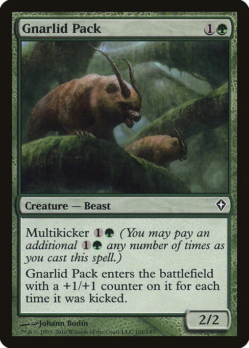 Gnarlid Pack, carta Magic di tipo Creature — Beast illustrata da Johann Bodin